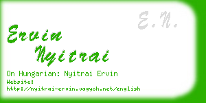 ervin nyitrai business card